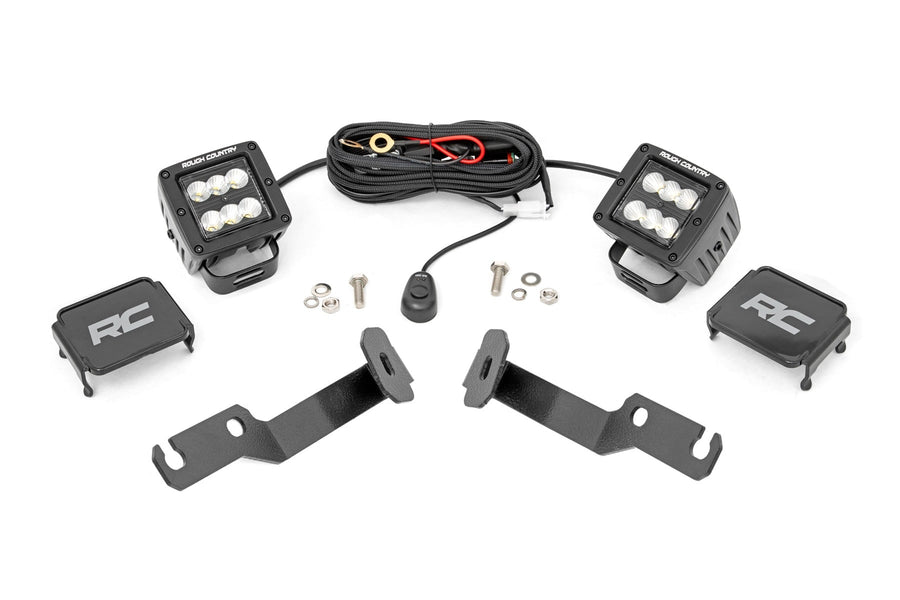 Kit de Luces LED | Montaje tipo Ditch | 2" Negro Pair | Flood | Toyota Tacoma (05-15)