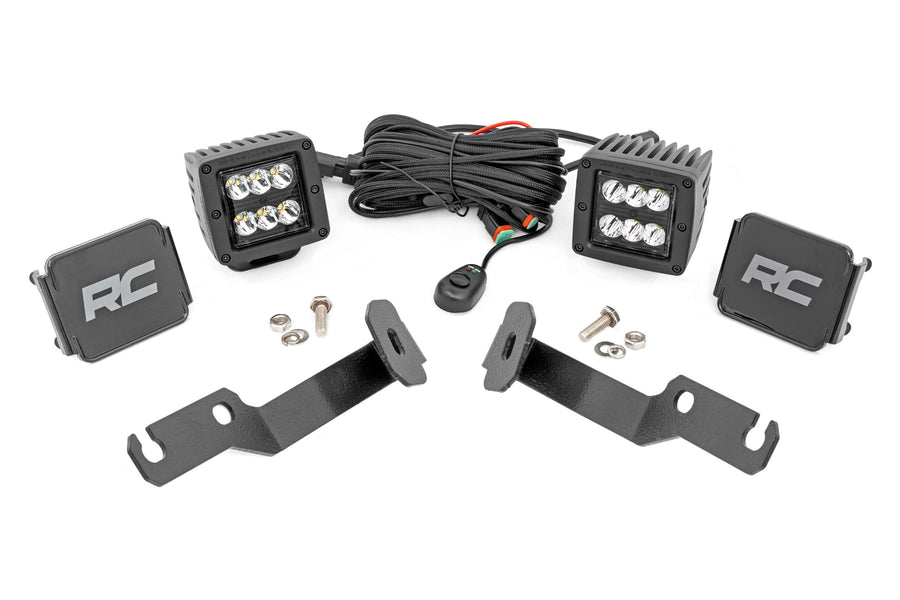 Kit de Luces LED | Montaje tipo Ditch | 2" Negro Pair | Spot | Toyota Tacoma (05-15)