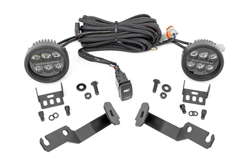 Kit de Luces LED | Montaje tipo Ditch | Serie Negro Redonda | 3.5 Inch | Ámbar DRL | Toyota Tacoma (05-15)