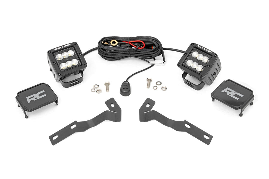 Kit de Luces LED | Montaje tipo Ditch | 2" Negro Pair | Flood | Toyota Tacoma (16-23)