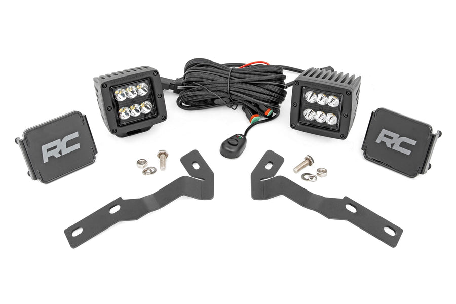 Kit de Luces LED | Montaje tipo Ditch | 2" Negro Pair | Spot | Toyota Tacoma (16-23)