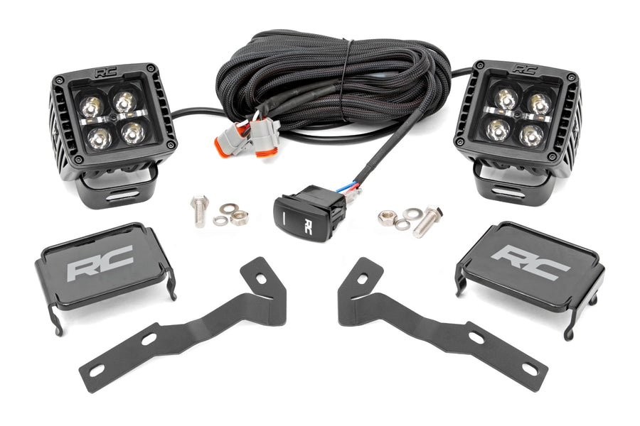 Kit de Luces LED | Montaje tipo Ditch | 2" Negro Pair | Ámbar DRL | Toyota Tacoma (16-23)