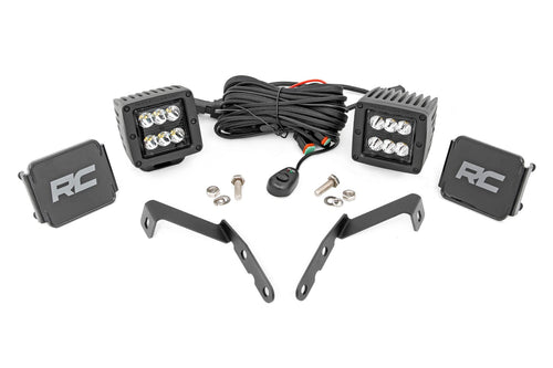 Kit de Luces LED | Montaje tipo Ditch | 2" Negro Pair | Spot | Chevy 1500 & Chevy/GMC 2500HD/3500HD (07-14)