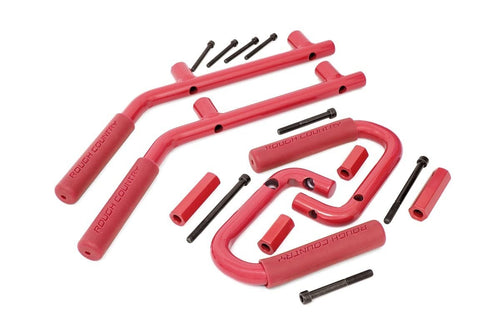 Asas de Sujeción | Acero | Delantero y Trasero | Rojo | Jeep Wrangler JK/Wrangler Unlimited (07-18)