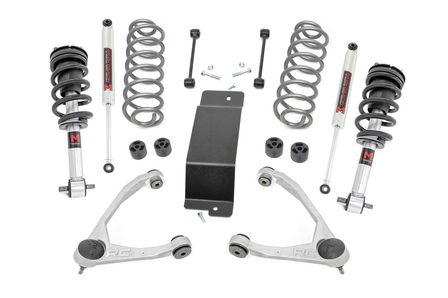 Kit de Elevación de 3.5 Pulgadas | M1 Struts | Forjado Brazos de Control Superiores | Chevy/GMC SUV 1500 2WD/4WD (2007-2020)