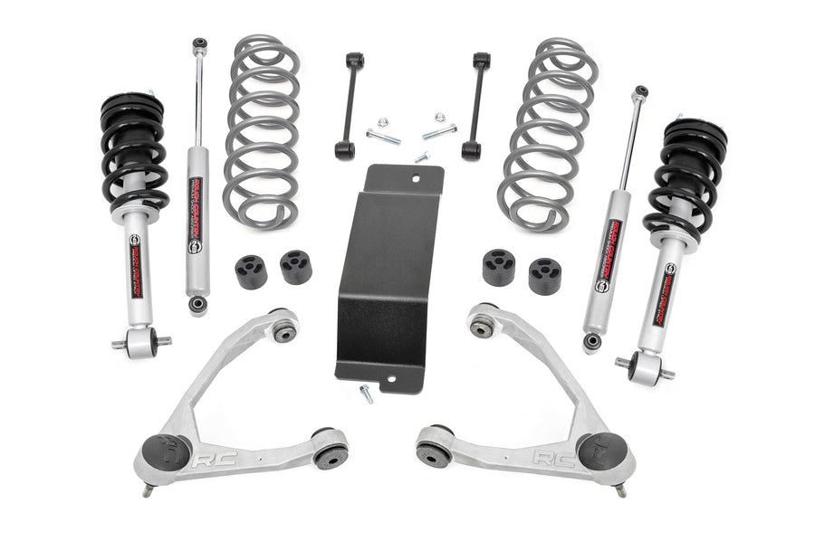 Kit de Elevación de 3.5 Pulgadas | N3 Struts | Forjado Brazos de Control Superiores | Chevy/GMC SUV 1500 (07-20)