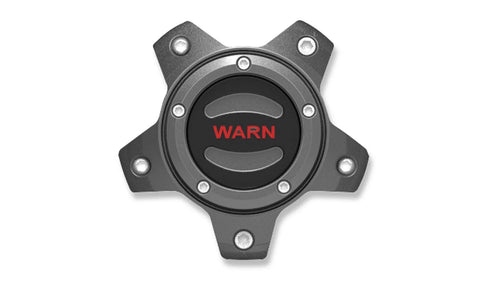 Optional Wheel Center Cap - gris gunmetal/rojo 5 Lug Warn