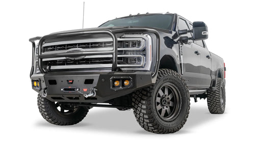 Ascent HD delantero Defensa con Full protector de parrilla para 2023-2026 Ford Super Duty Warn