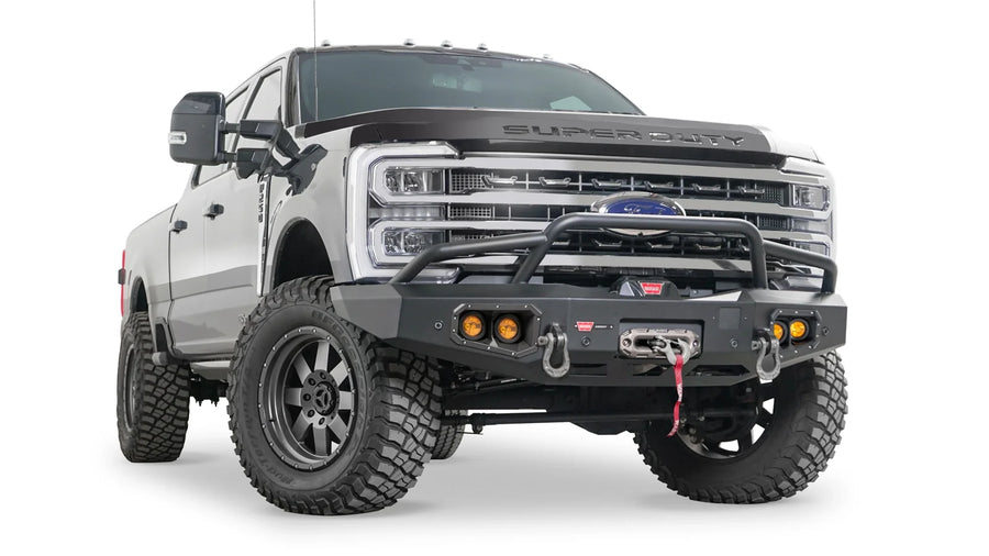 Ascent Front Defensa con Prerunner protector de parrilla para 2023-2026 Ford Super Duty Warn SKU 110760