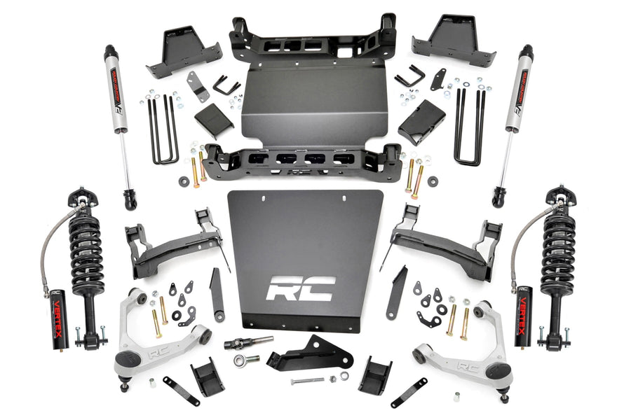 7 Inch Stamped Acero Brazo de Control Inferior Kit de Elevación | Brazo de Control Superior Forjado | Soporte | Vertex/V2 Shks | Chevy/GMC 1500 (16-18)