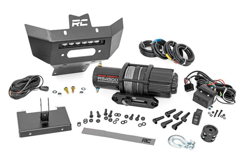 Defensa con Malacate | 4500 Lb Malacate | LED Serie Negro | 6" Light | Can-Am Renegade 1000/Renegade 500