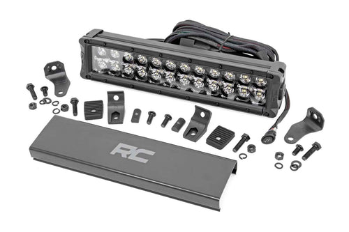 12 Inch LED Serie Negro Light Bar | Dual Row | Blanco DRL