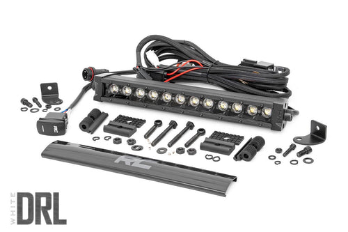 12 Inch LED Serie Negro Light Bar | Single Row | Ámbar DRL
