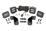 Luz LED | RR Montaje en Jaula | 2" Negro Spot Pair | Polaris Ranger 1000/Ranger XP 900/1000