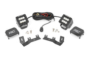 Kit de Luces LED tipo Ditch | 2in Negro Pair | Flood | Chevy/GMC 1500 (14-18 & Classic)