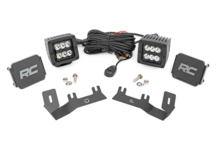 Kit de Luces LED tipo Ditch | 2in Negro Pair | Spot | Chevy/GMC 1500 (14-18 & Classic)