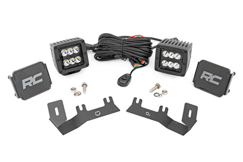Kit de Luces LED tipo Ditch | 2in Negro par | Spot | Chevy/GMC 1500 (14-18 & Classic)