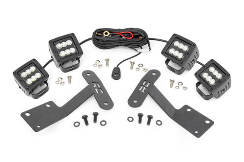 Kit de Luces LED | Montaje tipo Ditch | Dual 2" Negro Pairs | Flood | Toyota Tundra (14-21)