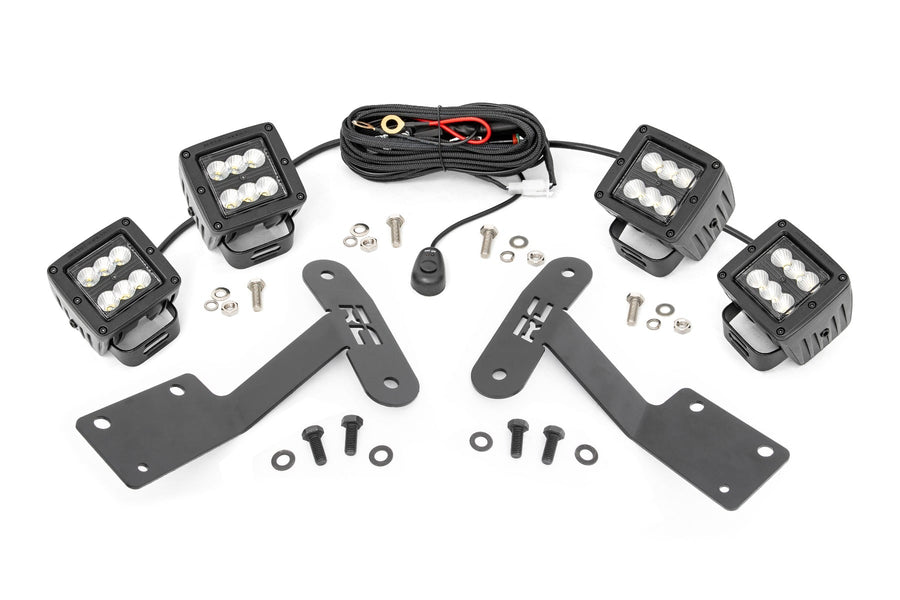 Kit de Luces LED | Montaje tipo Ditch | Dual 2" Negro Pairs | Flood | Toyota Tundra (14-21)
