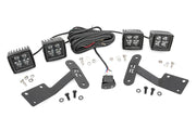Kit de Luces LED | Montaje tipo Ditch | Dual 2" Negro Pairs | Blanco DRL | Toyota Tundra (14-21)
