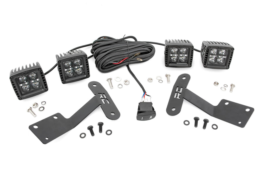 Kit de Luces LED | Montaje tipo Ditch | Dual 2" Negro Pairs | Ámbar DRL | Toyota Tundra (14-21)