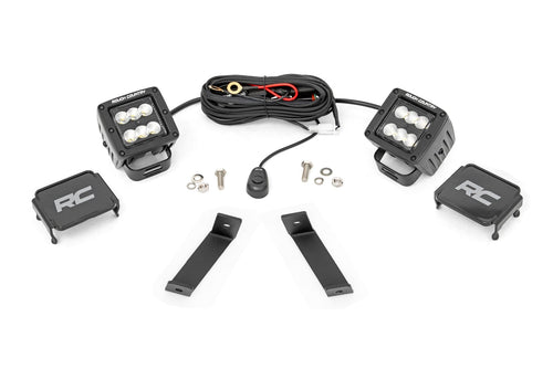 Kit de Luces LED | Montaje tipo Ditch | 2" Negro Pair | Flood | Jeep Cherokee KL (14-21)