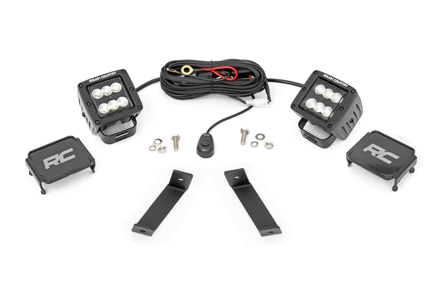 Kit de Luces LED | Montaje tipo Ditch | 2" Negro Pair | Flood | Jeep Cherokee KL (14-21)