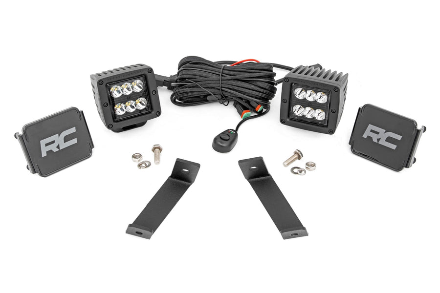 Kit de Luces LED | Montaje tipo Ditch | 2" Negro Pair | Spot | Jeep Cherokee KL (14-21)