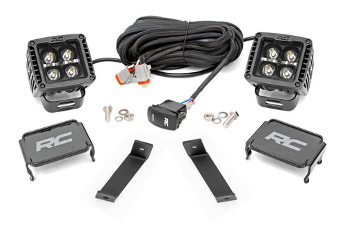 Kit de Luces LED | Montaje tipo Ditch | 2" Negro Pair | Ámbar DRL | Jeep Cherokee KL (14-21)