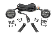 Kit de Luces LED | Montaje tipo Ditch | Serie Negro Redonda | 3.5 Inch | Ámbar DRL | Jeep Cherokee KL (14-21)
