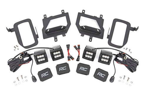 Kit de Luces LED | Montaje para Faros de Niebla | Dual 2" Negro Pairs | Flood | Ford F-150 (15-17)