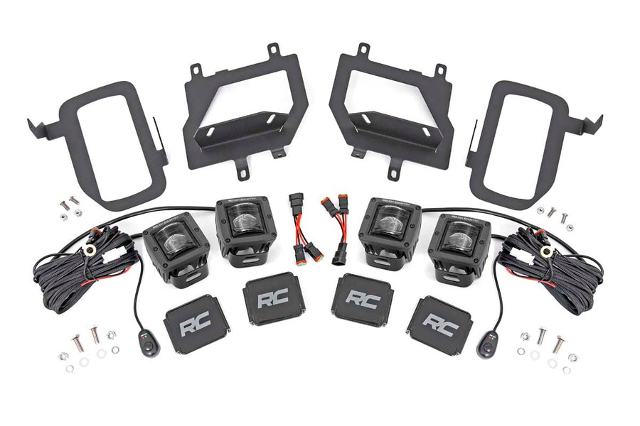 Kit de Luces LED | Montaje para Faros de Niebla | Dual 2" Negro Pairs | SAE | Ford F-150 (15-17)