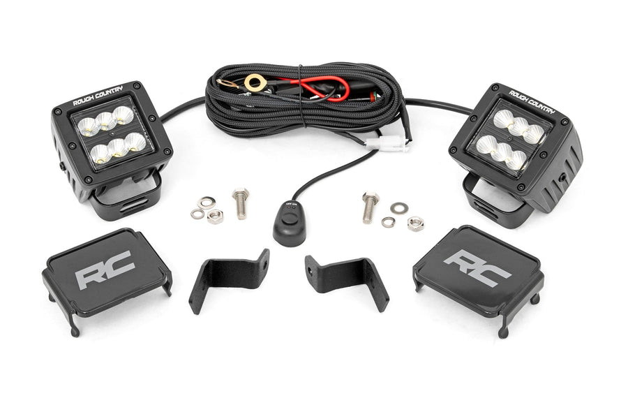 Kit de Luces LED | Montaje tipo Ditch | 2" Negro Pair | Flood | Ford F-150 (15-26)/F-150 Lightning (22-26)
