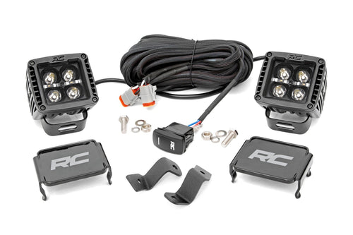 Kit de Luces LED | Ditch | 2" Negro Pair | Ámbar DRL | Ford F-150 (15-26)/F-150 Lightning (22-26)