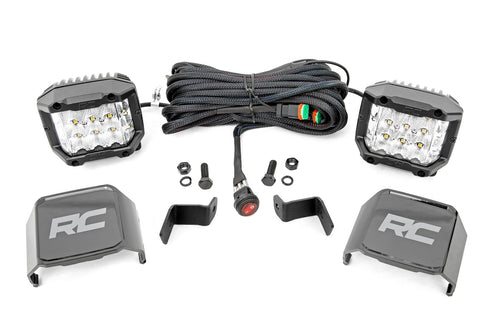 Luz LED | Montaje tipo Ditch | 2" Cromado Pair | Ángulo Amplio | Ford F-150 (15-24)