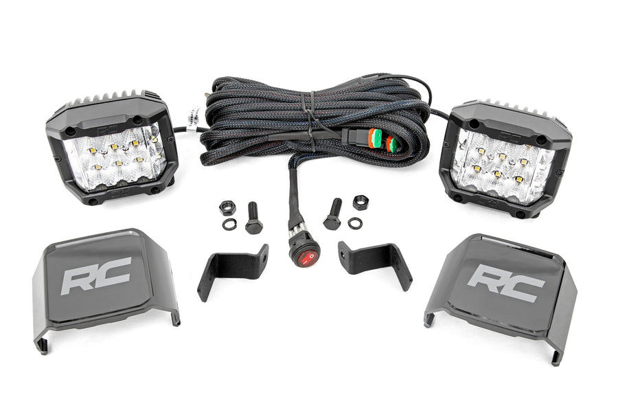 Luz LED | Montaje tipo Ditch | 2" Cromado Pair | Ángulo Amplio | Ford F-150 (15-24)