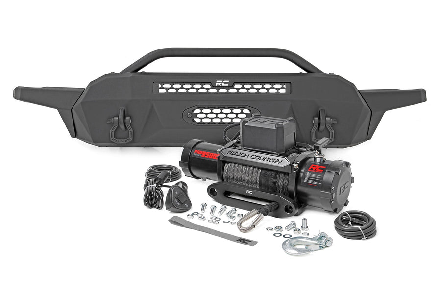 Defensa Delantera | Alta Altura Libre | 12000 Lb Malacate Serie Pro | Synthetic Rope Toyota Tacoma 4WD (16-23)