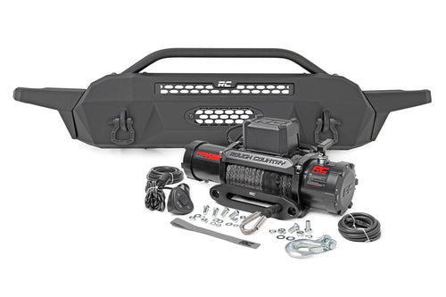 Defensa Delantera | Alta Altura Libre | 12000 Lb Winch Serie Pro | Cuerda Sintética | Toyota Tacoma 4WD (16-23)
