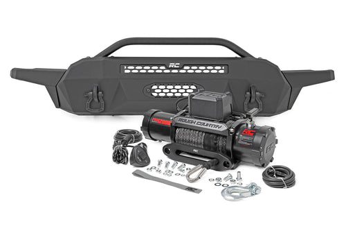 Defensa Delantera | Alta Altura Libre | 12000 Lb Winch Serie Pro | Cuerda Sintética | Toyota Tacoma 4WD (16-23)