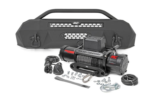 Defensa Delantera | Híbrido | 12000 Lb Winch Serie Pro | Cuerda Sintética | Toyota Tacoma (16-23)