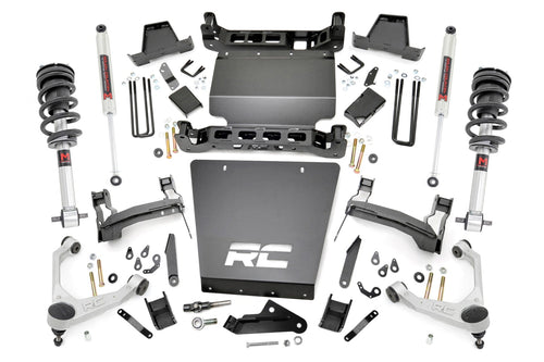 7 Inch Stamped Acero Brazo de Control Inferior Kit de Elevación | Brazo de Control Superior Forjado | Soporte | M1 Struts/M1 | Chevy/GMC 1500 (16-18)