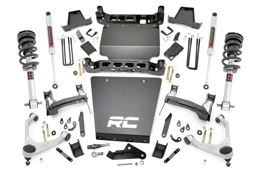7 Inch Stamped Acero Brazo de Control Inferior Kit de Elevación | Brazo de Control Superior Forjado | Soporte | M1 Struts/M1 | Chevy/GMC 1500 (16-18)
