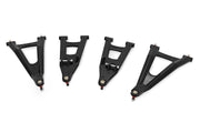 Negro Forjado Aluminio Alta Altura Libre 2" Fwd Offset Control Arms w/Ball Joints | Polaris Ranger 1000XP