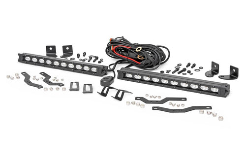 Kit de Luces LED | Montaje en Parrilla | 10" Negro Slimline Pair | Ford F-150 (18-20)
