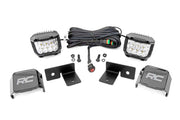 Kit de Luces LED | Montaje Debajo de la Caja | 2" Cromado Pair | Ángulo Amplio | Polaris General XP 4 1000