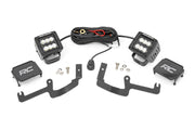 Kit de Luces LED | Montaje tipo Ditch | 2" Negro Pair | Flood | Chevy Silverado 1500 (19-26)