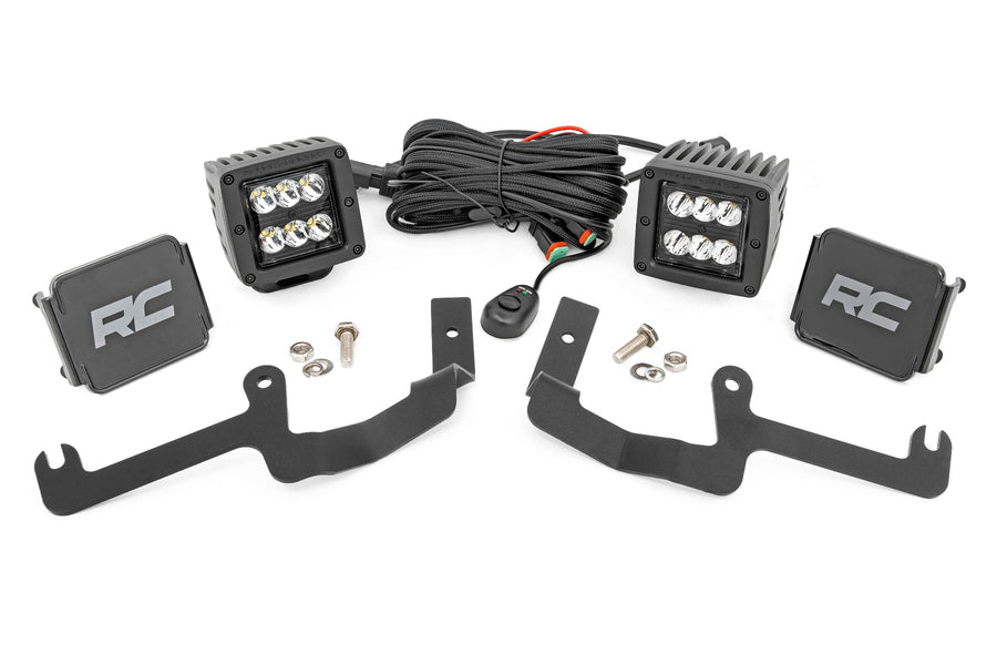 Kit de Luces LED | Montaje tipo Ditch | 2" Negro Pair | Spot | Chevy Silverado 1500 (19-26)