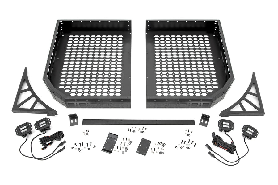 Rack de Carga | Dual 2" Negro LED Pairs | Montaje Empotrado | Polaris Ranger XP 1000