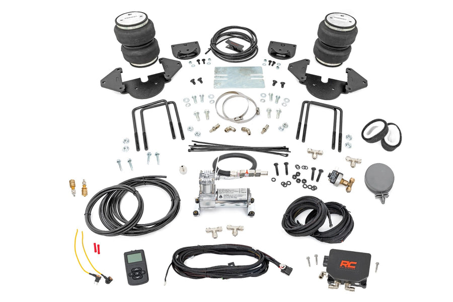 Kit de Resorte de Aire con Compresor | Altura de Fábrica | Controlador Inalámbrico | Chevy/GMC 1500 (19-25