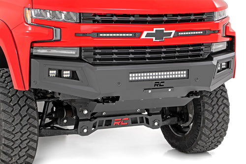Defensa Delantera de Alta Altura Libre | LED luces & Placa de Protección | Chevy Silverado 1500 (19-22)